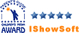 'Outstanding 5/5' Award on IShow Shareware Download Network